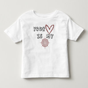 Camiseta Infantil Seu Coração é meu Compass