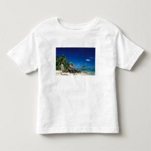 Camiseta Infantil Seychelles, Ilha de Mahe, Praia de Anse Royale.