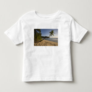 Camiseta Infantil Seychelles, Ilha de Mahe, praia de Anse Takamaka,