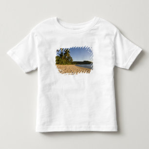Camiseta Infantil Seychelles, Ilha de Mahe, praia de Anse Takamaka,