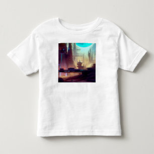 Camiseta Infantil SF Cidade em um Planeta Estranho 3