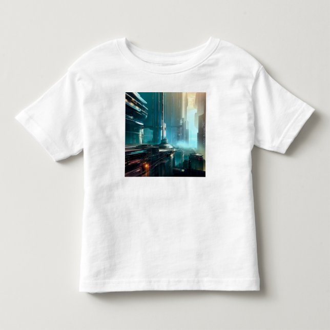 Camiseta Infantil SF Cidade Futurística 3 (Frente)
