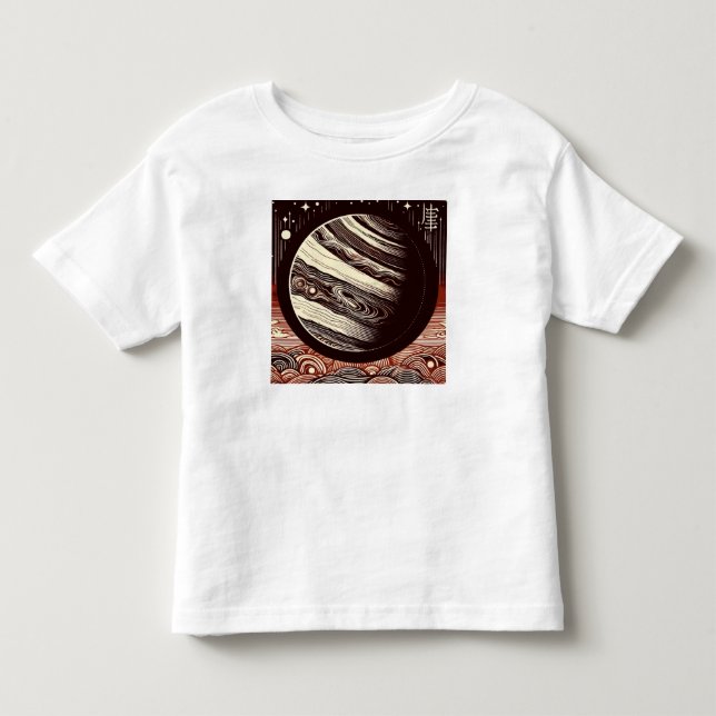 Camiseta Infantil SF Júpiter Woodcut 2 (Frente)