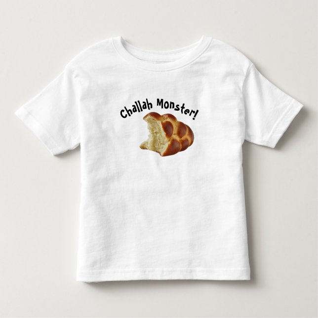 Camiseta Infantil Shabbat T-Shirt de Challah Monster (Frente)