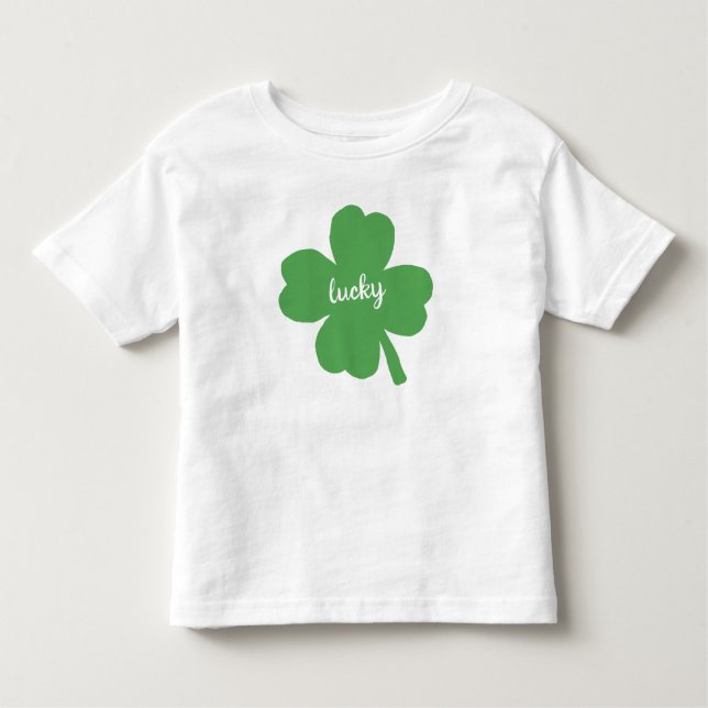 Camiseta Infantil Shamrock Irish Painting Silhouette Kids T Shirt (Frente)