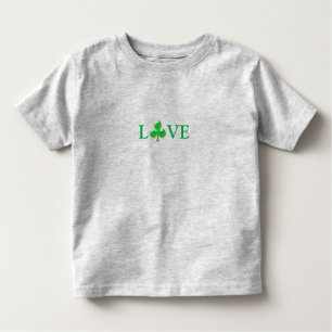 Camiseta Infantil Shamrock Verde do Amor do Dia de São Patrick