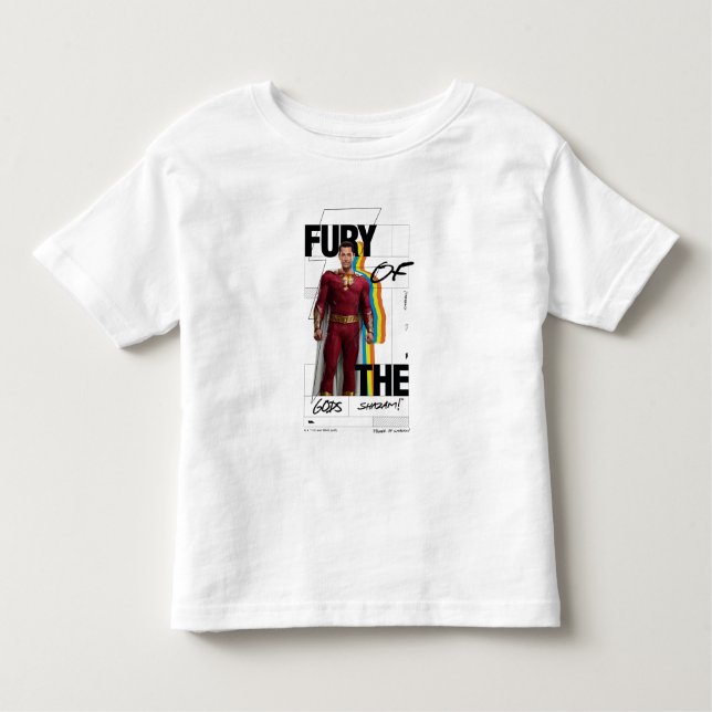 Camiseta Infantil SHAZAM! Fury of the Gods | Arte do estilo de álbum (Frente)