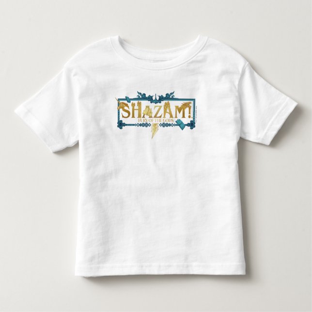 Camiseta Infantil SHAZAM! Fury of the Gods | Logotipo mítico (Frente)