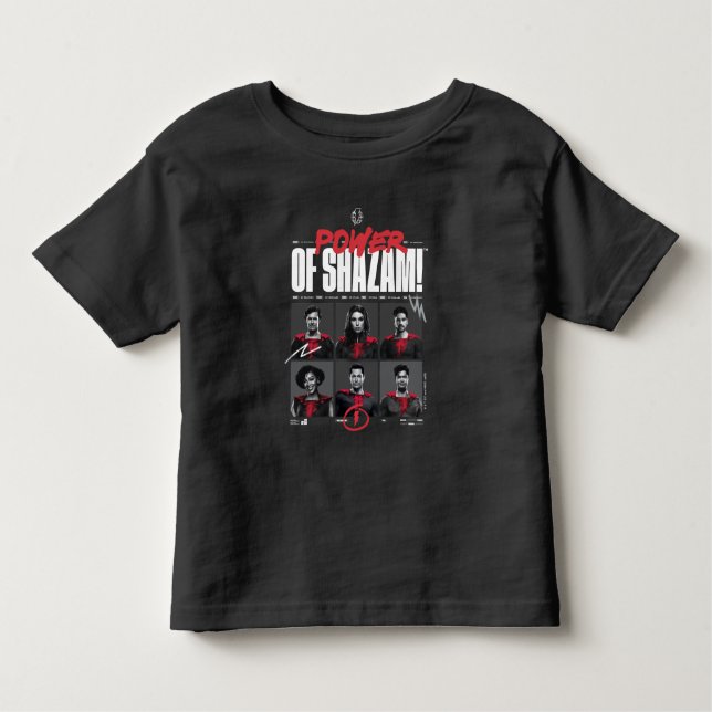 Camiseta Infantil SHAZAM! Fury of the Gods | Poder do grupo SHAZAM (Frente)