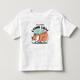 Camiseta Infantil Shiba Inu Relaxa Arte: Apenas uma Shiba Mentira Ba