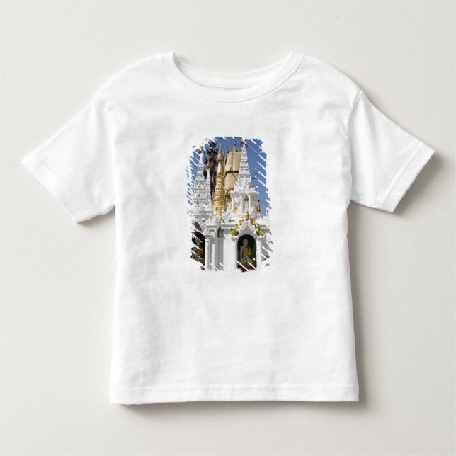 Camiseta Infantil Shwedagon Pagoda (Paya), grande local de templos q (Frente)