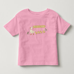 Camiseta Infantil Siga a família Mama Cute Duck