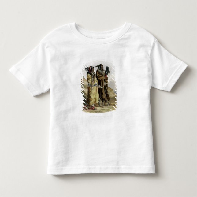 Camiseta Infantil Sih-Chida e Mahchsi-Karehde, indianos de Mandan, (Frente)