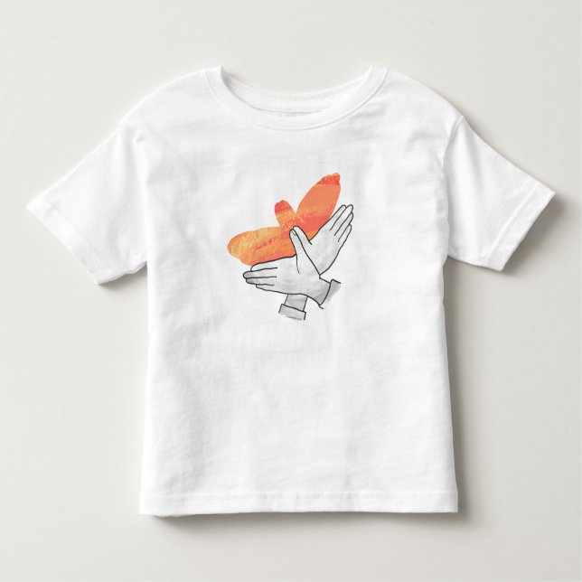 Camiseta Infantil Silhouette Eagle Orange à Mão (Frente)