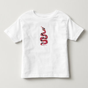Camiseta Infantil Silhueta cobra Preta e Vermelha