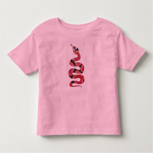 Camiseta Infantil Silhueta cobra preto e vermelho