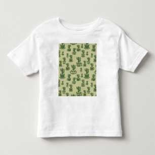 Camiseta Infantil Silhueta de cacto suculento em xícaras e vasos