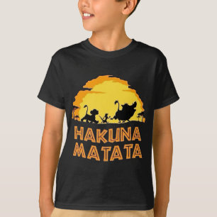 Camiseta Infantil Silhueta de Leão Hakuna Matata