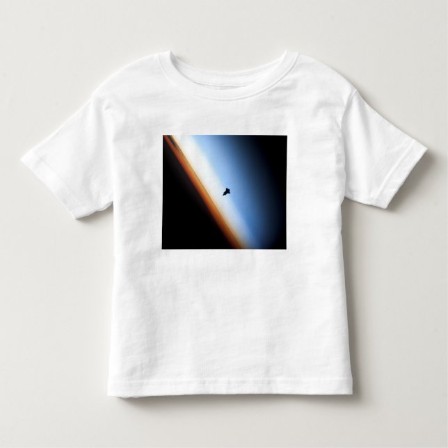 Camiseta Infantil Silhueta do ônibus espacial Endeavor (Frente)