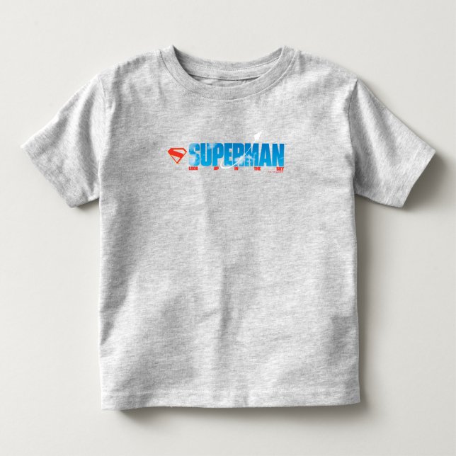 Camiseta Infantil Silhueta do Superman Voador (Frente)
