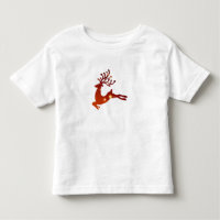 Silhueta Red Reindeer - Escolher cor de fundo