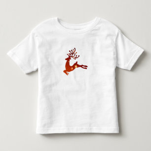 Camiseta Infantil Silhueta Red Reindeer - Escolher cor de fundo