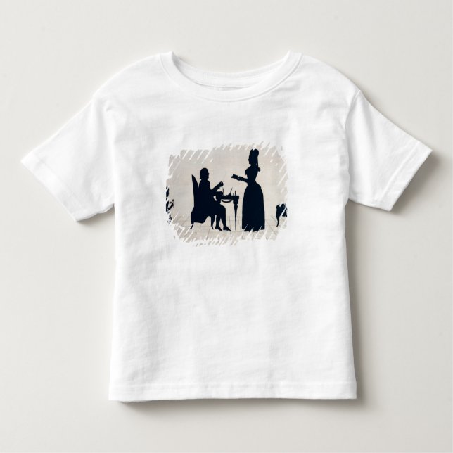 Camiseta Infantil Silhuetas do Monsieur e da senhora Roland (Frente)
