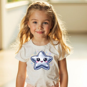 Camiseta Infantil Silver Star Y2K Sparkle