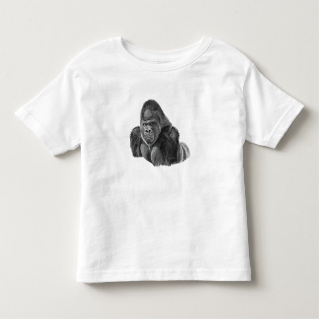Camiseta Infantil Silverback Gorilla T-shirt ゴリラのTシャツ (Frente)