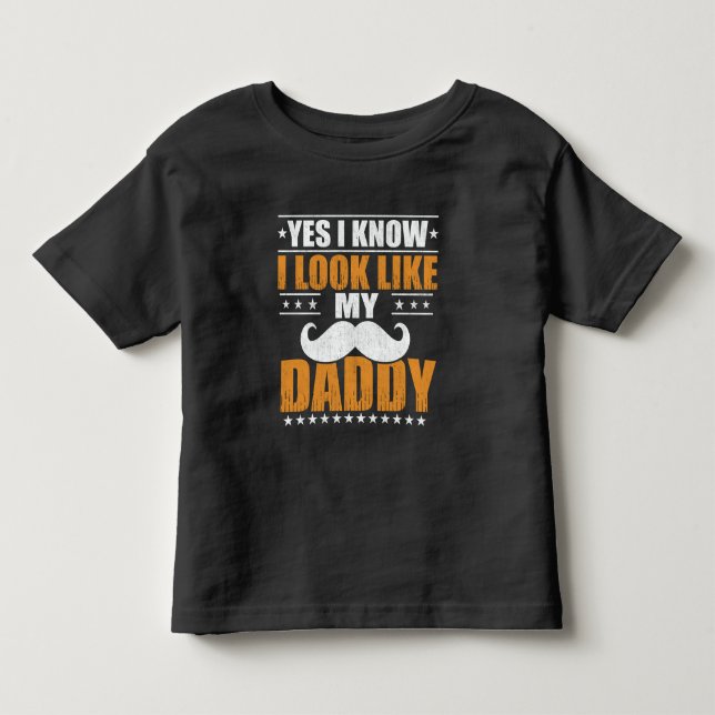 Camiseta Infantil Sim, eu sei que pareço com meu papai (Frente)