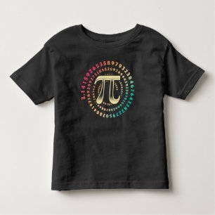 Camiseta Infantil Símbolo de Número de Dia 3.14 Pi Número Irracional