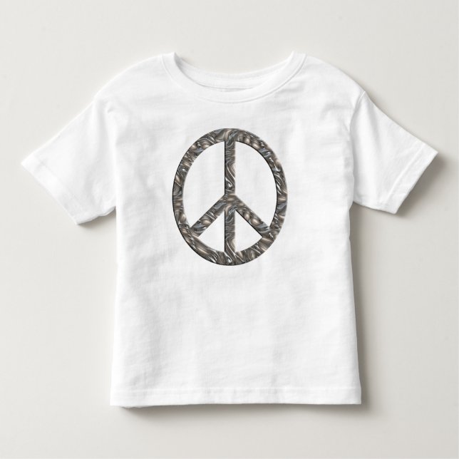 Camiseta Infantil Símbolo de PAZ - PRATA (Frente)