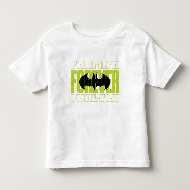Camiseta Infantil Símbolo de Tipografia do Forever Batman Gráfico (Frente)