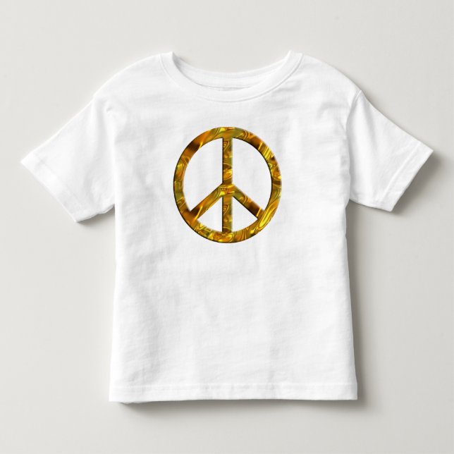 Camiseta Infantil Símbolo PEACE - DOURADO (Frente)