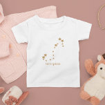 Camiseta Infantil Símbolo Zodiac Moderno Escorpião Dourado | Água El<br><div class="desc">Símbolo Zodiac Moderno Escorpião Dourado | Água Elementar</div>
