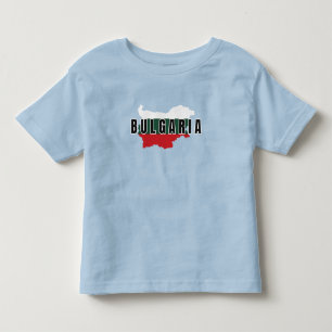 Camiseta Infantil Simples Moderno Búlgaro - Letra Arte Flag Souvenir
