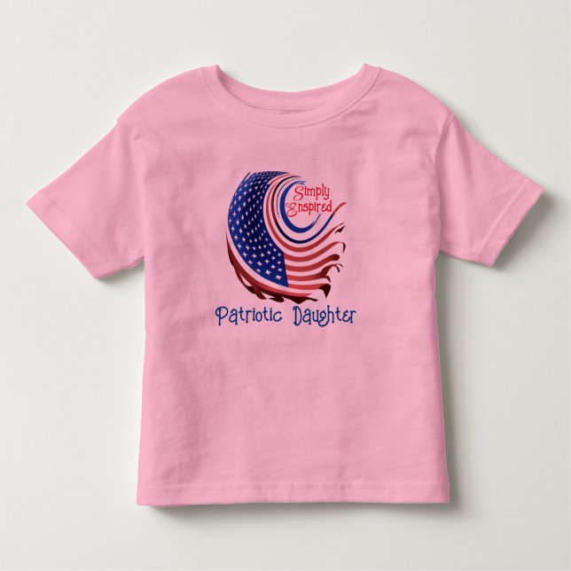 Camiseta Infantil Simplesmente Encantada "Filha Patriótica" (Frente)