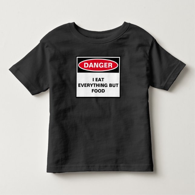 Camiseta Infantil Sinal de perigo T-Shirt (Frente)