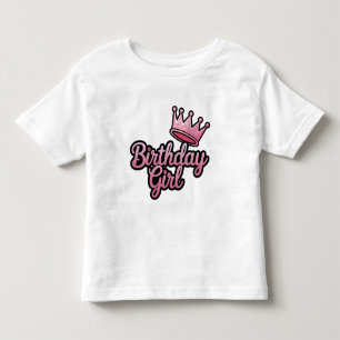 Camiseta Infantil Sinal de Rapariga de Aniversário