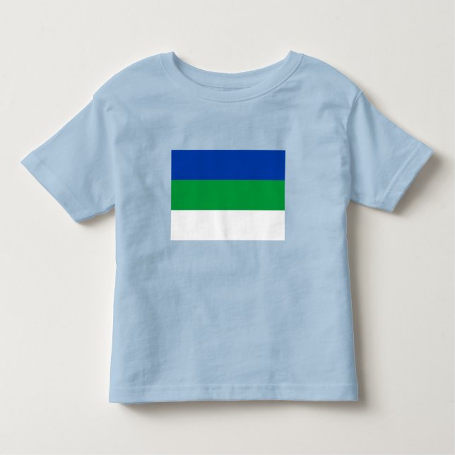 Camiseta Infantil Sinalizador da República do Komi (Frente)