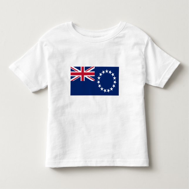 Camiseta Infantil Sinalizador das Ilhas Cook (Frente)