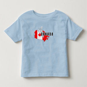 Camiseta Infantil Sinalizador de mapa de script canadense simples mo