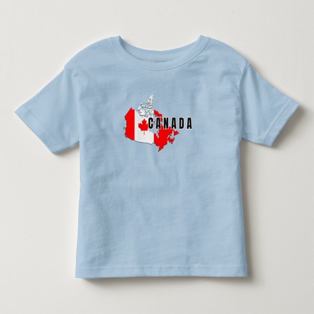Camiseta Infantil Sinalizador de mapa de script canadense simples mo (Frente)