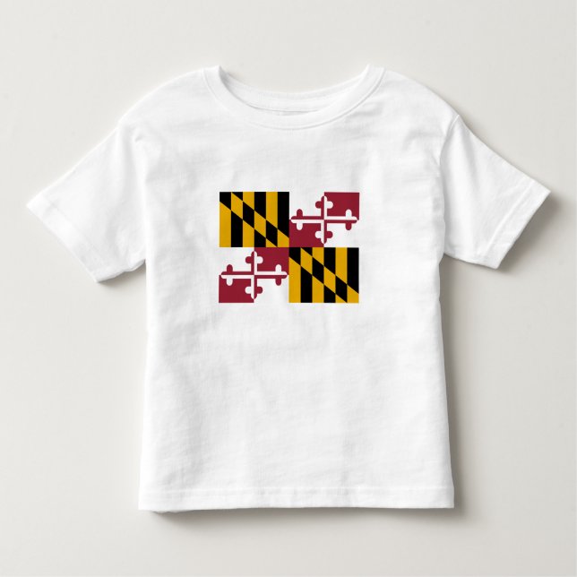 Camiseta Infantil Sinalizador do Estado de Maryland (Frente)