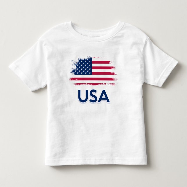 Camiseta Infantil Sinalizador EUA (Frente)