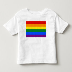 Camiseta Infantil Sinalizador Orgulho gay do arco-íris LGBT