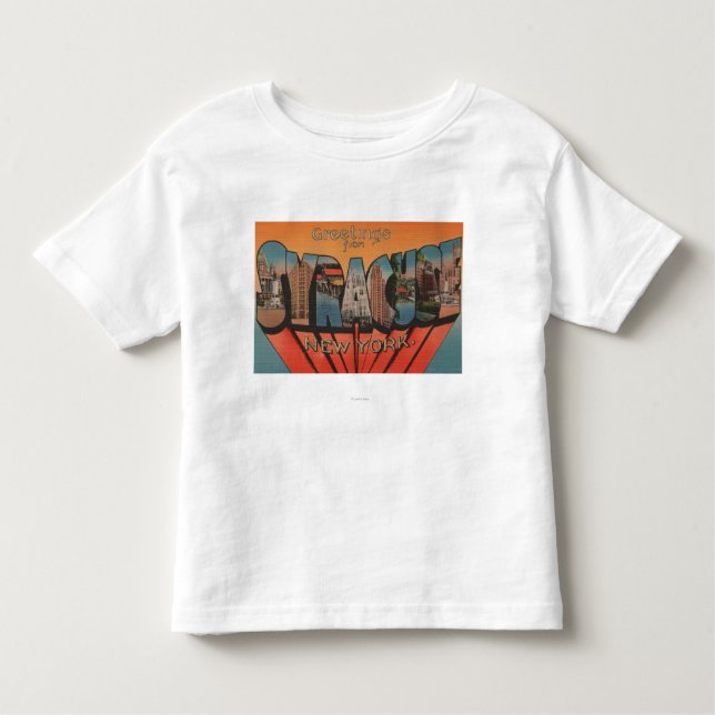 Camiseta Infantil Siracusa, New York - grandes cenas da letra (Frente)