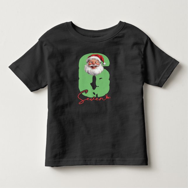 Camiseta Infantil Six Seven Santa, Funny Matching (Frente)