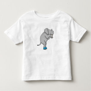 Camiseta Infantil Skates de gelo com gelo elefante