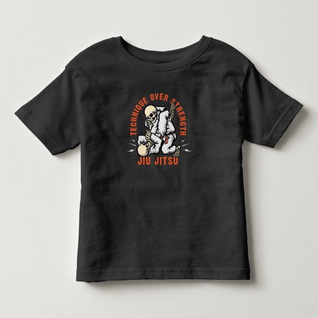 Camiseta Infantil Skeleton Jiu Jitsu (Frente)